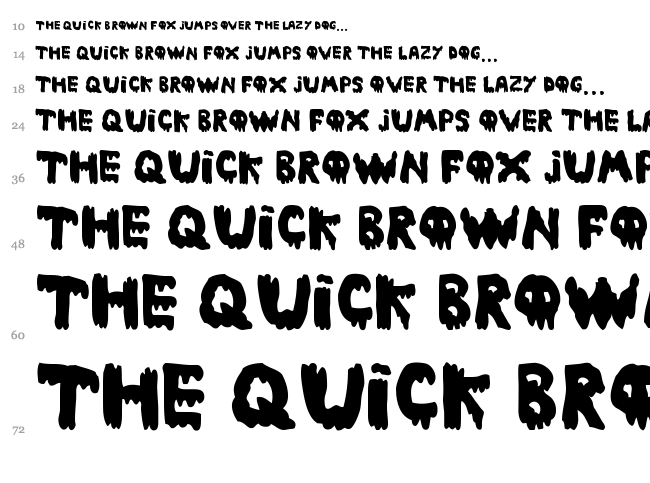 Ebola Font font waterfall